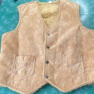Vintage Tan Vest with Pockets
